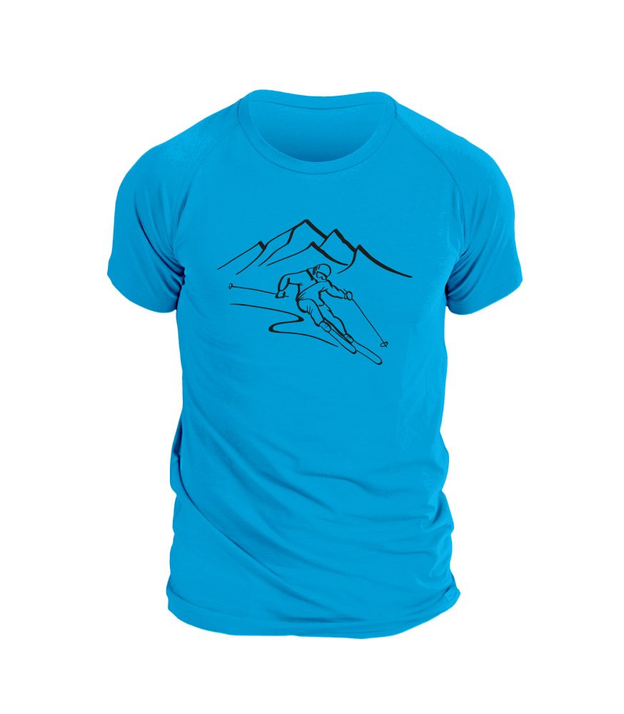 Levně Pánské triko SKIER - L - modrá