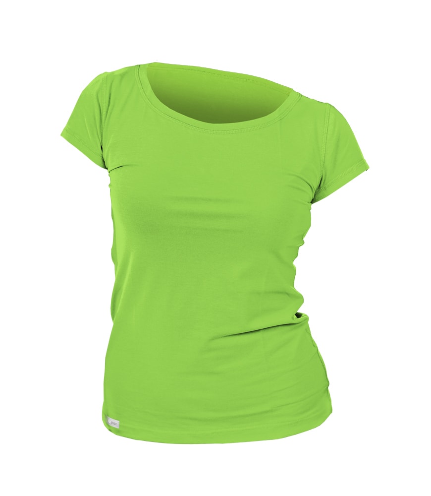 Levně Dámské triko krátký rukáv - S - zelené