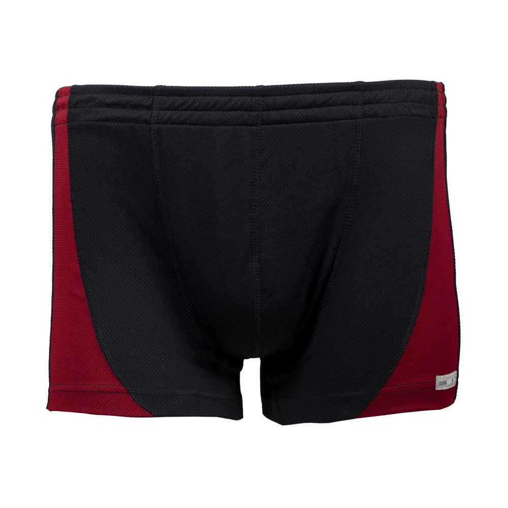 Levně Boxerky + Coolmax se vsadkou - XL - černo/vínové