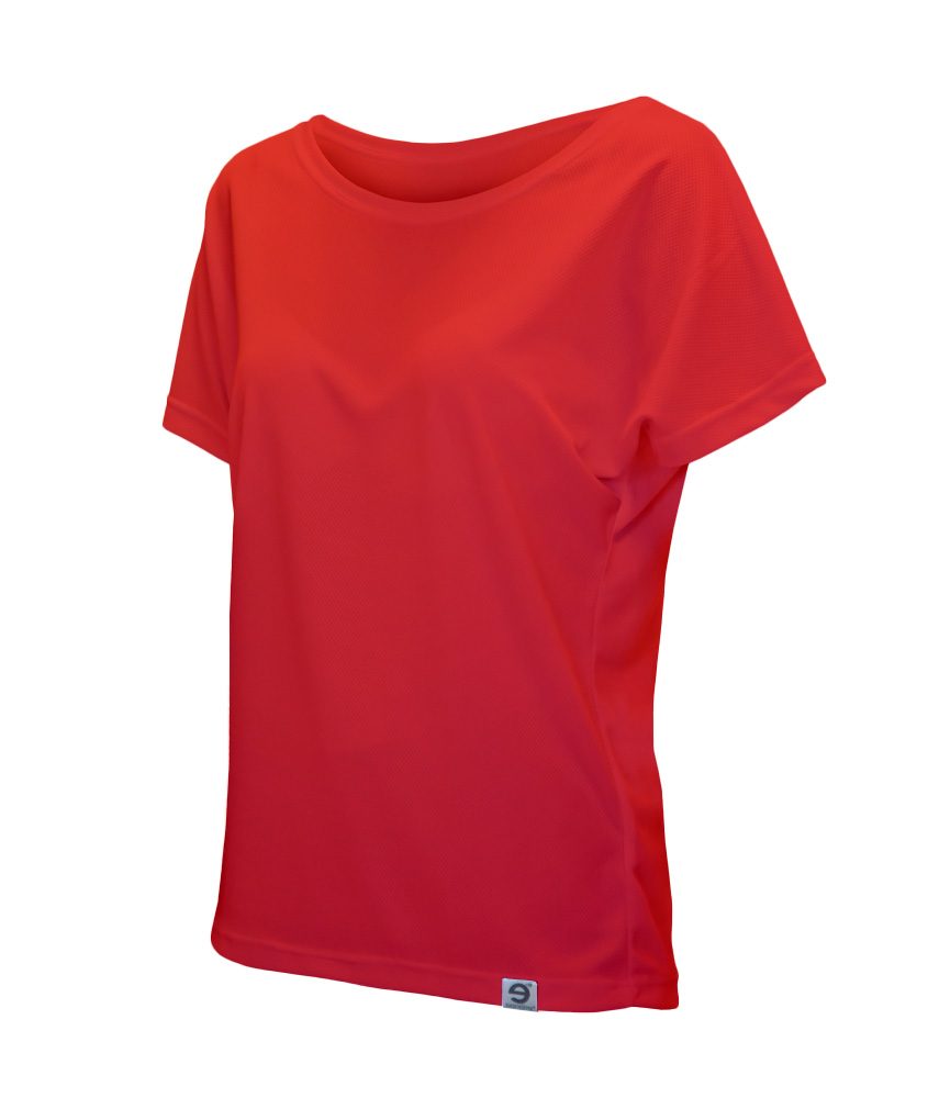 Levně Dámské tričko BAT2 - vhodné na jógu - S/M - červená