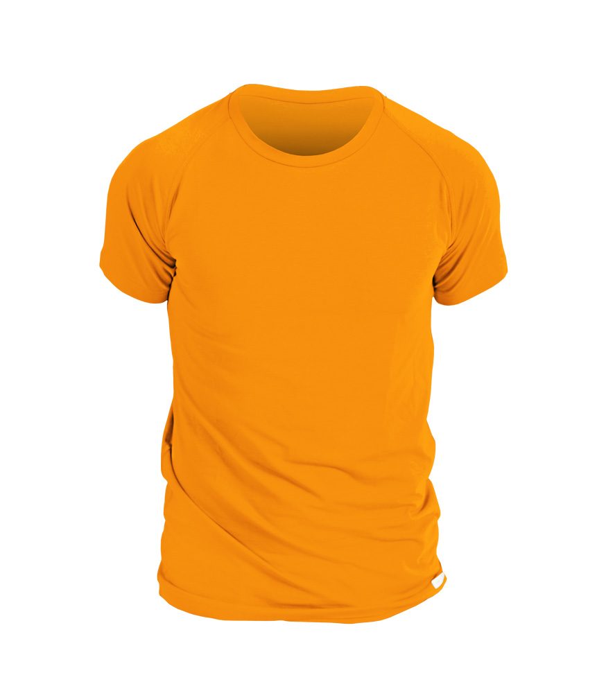 Levně Pánské triko krátký rukáv - XL - meruňková