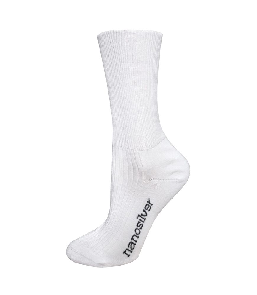 nanosilver Zdravotní ponožky se stříbrem - S 35/38 - bílé