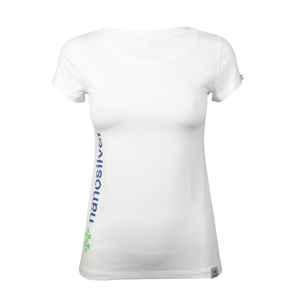Levně Dámské triko - potisk logo - NOVÉ - XL - bílá