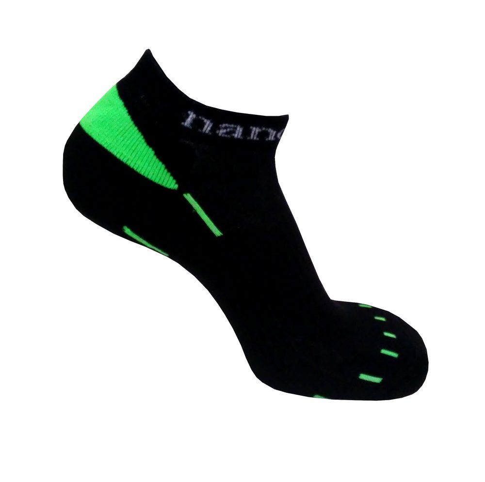 Levně Sportovní ponožky nízké kotníkové - M 39/42 - černo/zelené