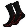 Sportovní ohrnovací ponožky se stříbrem nanosilver černo/červené