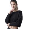 Dámská crop mikina nanosilver Classic černá