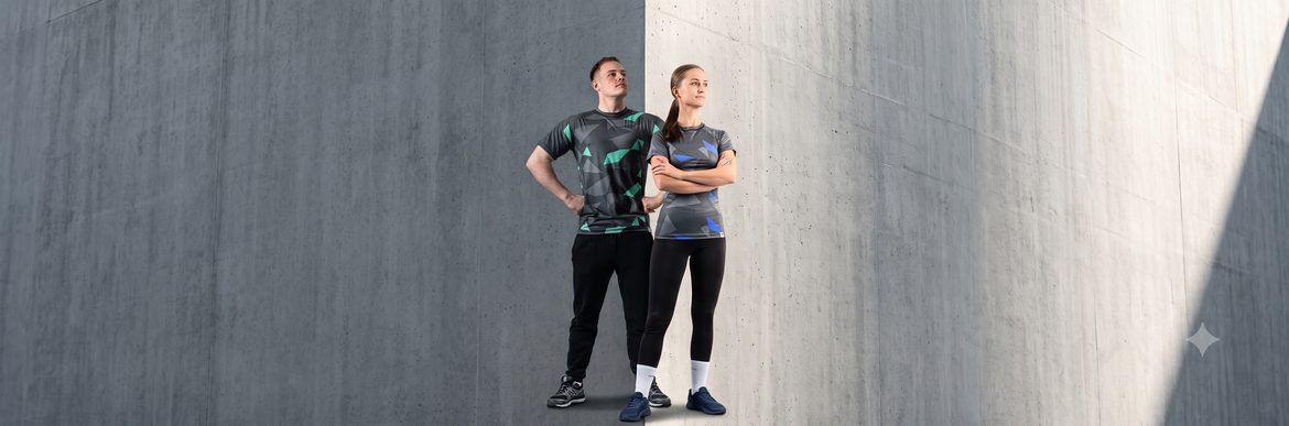 Stříbrné oblečení na fitness