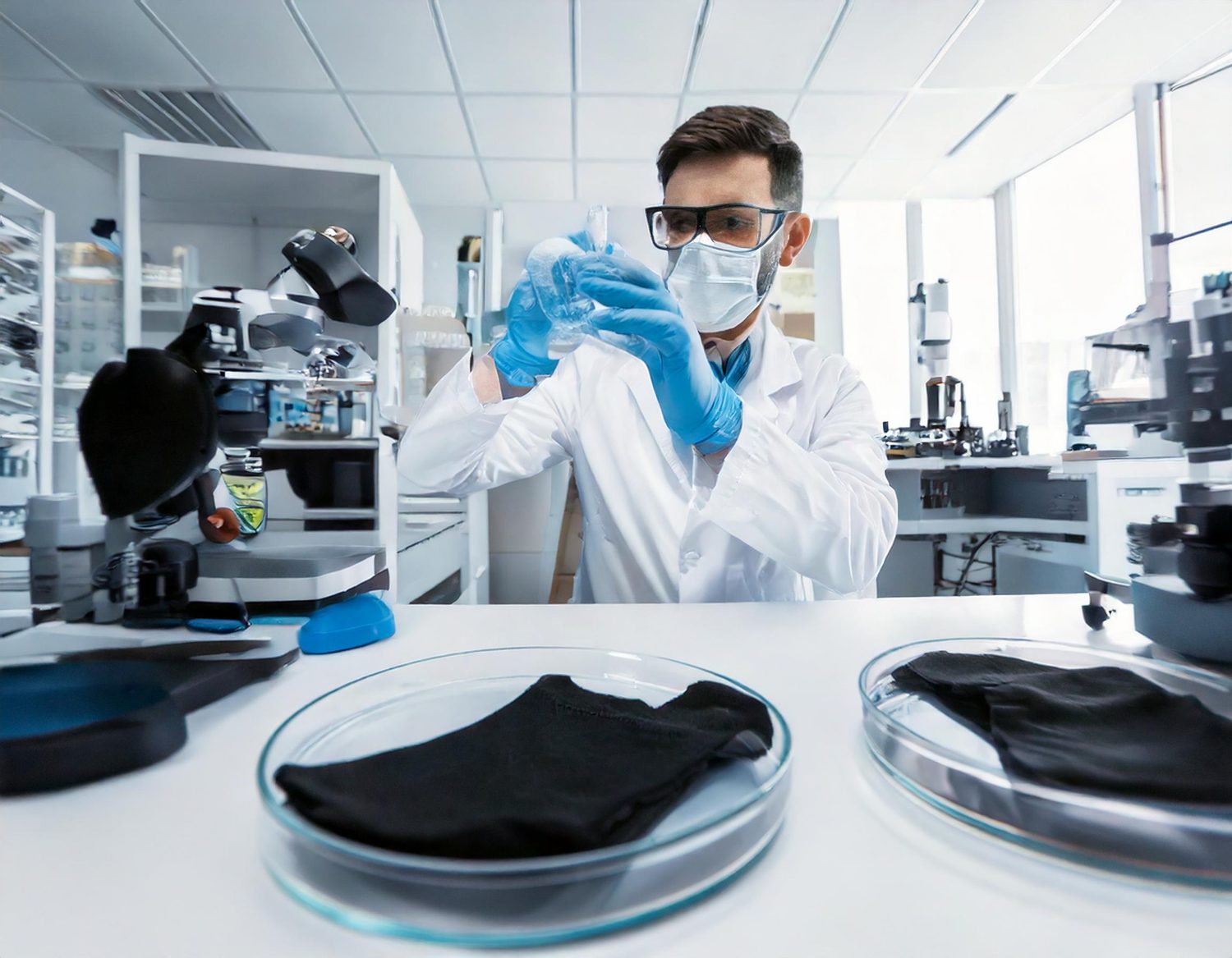 antibakteriální testy stříbra v laboratoři
