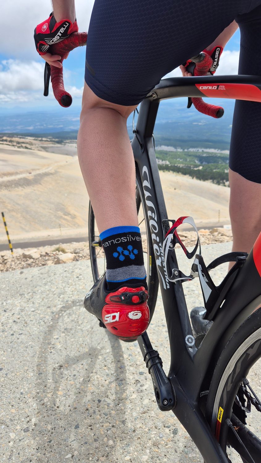 cyklo ponožky nanosilver v Pyrenejích