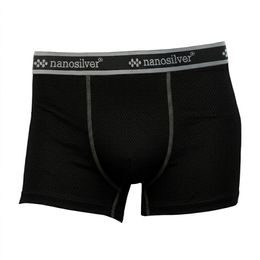 Boxerky s gumou nanosilver bez zadního švu černá