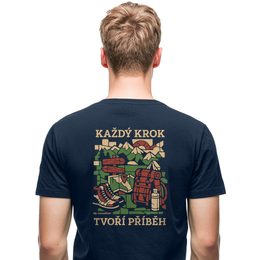 Pánské tričko nanosilver KAŽDÝ KROK tmavě modrá