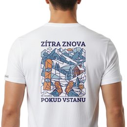 Pánské tričko nanosilver pro snowboardisty ZÍTRA ZNOVA  bílá