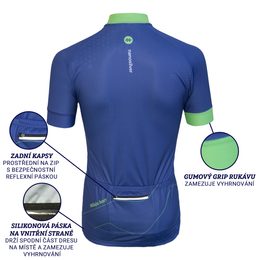 Pánský cyklodres celopropínací se stříbrem Contour PRO