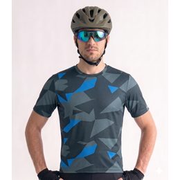 Pánský e-bike dres se stříbrem BLOCKS