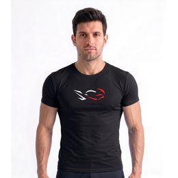 Pánské triko nanosilver potisk RIDE černá