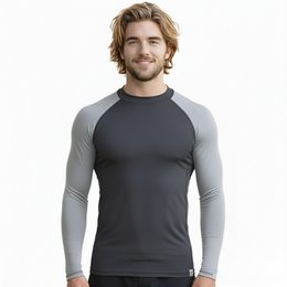 Pánské termo triko raglán nanosilver  antacitově šedá/šedá