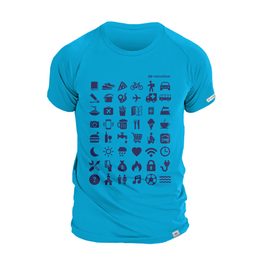 Pánské tričko nanosilver TRAVEL modrá