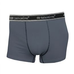 Boxerky s gumou nanosilver bez zadního švu šedá