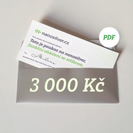 Dárkový poukaz nanosilver k okamžitému stažení 3 000 Kč