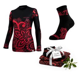 Dámské termo tričko nanosilver a merino ponožky FLOWER