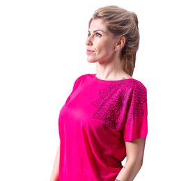 Dámské tričko nanosilver BAT potisk FLORAL - vhodné na jógu