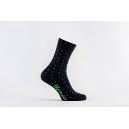 Společenské ponožky zelené puntík 02