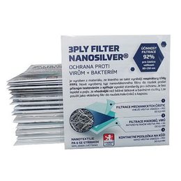 3 PLY NANOFILTER NANOSILVER, 20 ks, do roušek nebo nákrčníků