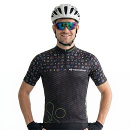 Pánský cyklodres s krátkým zipem Sports black