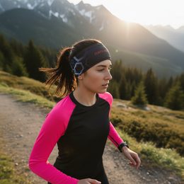 Sportovní čelenka černá s potiskem