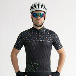 Pánský cyklodres s krátkým zipem Sports black