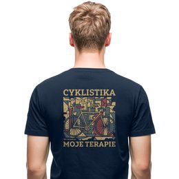 Pánské tričko nanosilver CYCLING THERAPY tmavě modrá