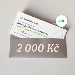 Dárkový poukaz nanosilver k okamžitému stažení 2 000 Kč