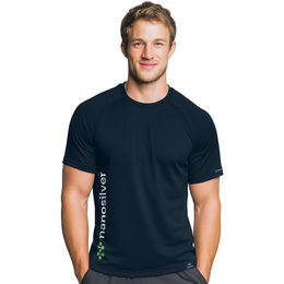 Pánské triko nanosilver - potisk logo - tmavě modrá