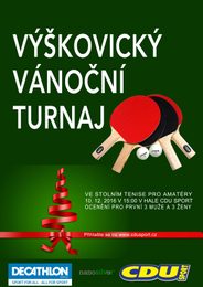 Výškovický Vánoční turnaj ve stolním tenise