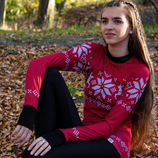 Dámské termo tričko s potiskem norský svetr
