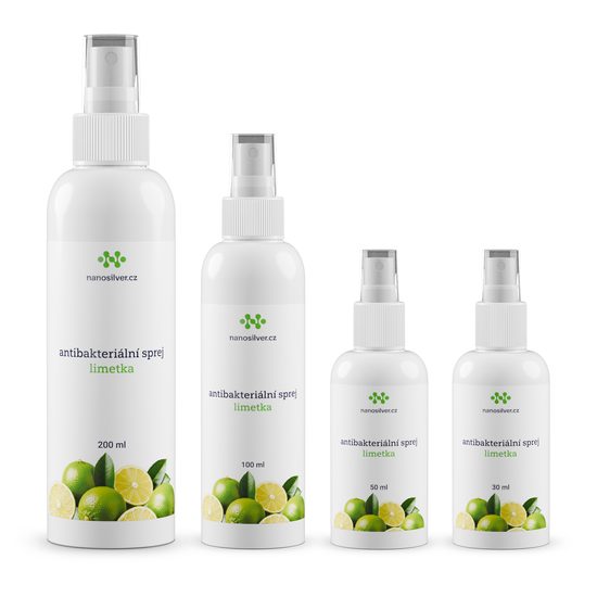 Antibakteriální sprej nanosilver - desinfekce povrchů s vůni limetky
