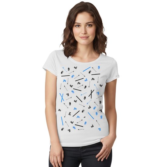 Dámské tričko nanosilver SKI bílé