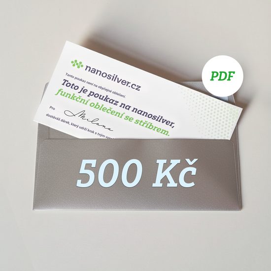 Dárkový poukaz nanosilver k okamžitému stažení 500 Kč