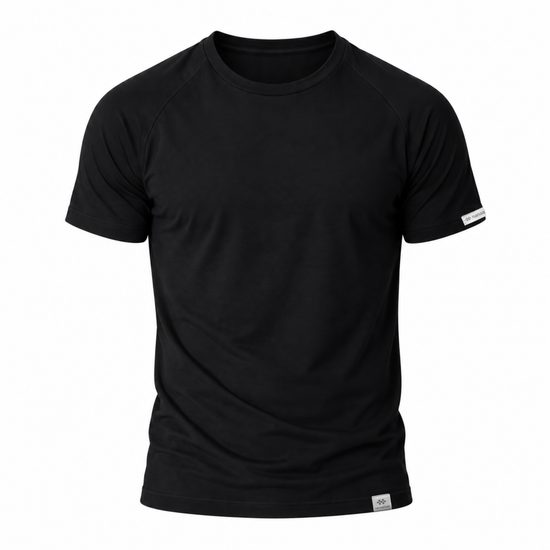 Pánské tričko nanosilver SLIM krátký rukáv černá