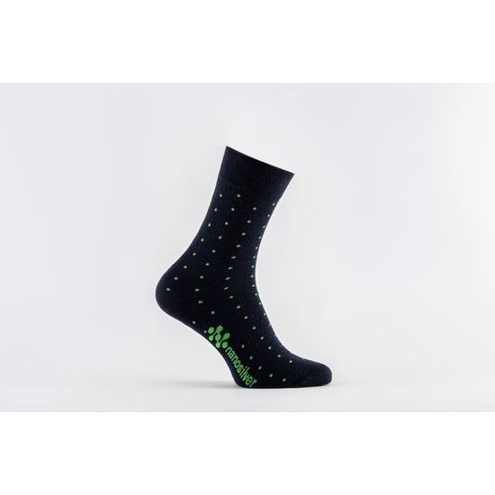 Společenské ponožky zelené puntík 02