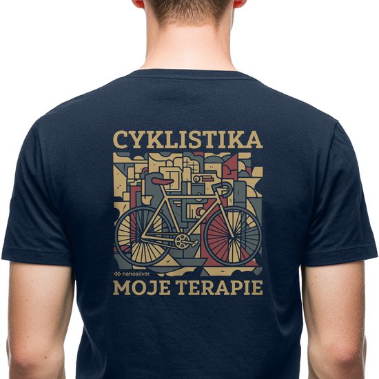 Pánské tričko nanosilver CYCLING THERAPY tmavě modrá
