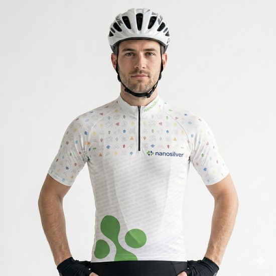 cyklodres nanosilver SPORTS white