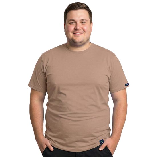 Pánské tričko nanosilver regular MAX  béžová