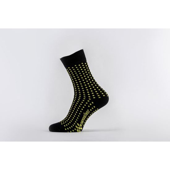 Společenské ponožky žluté puntík 06
