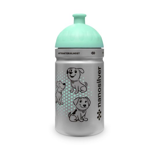 Dětská antibakteriální sportovní láhev tyrkysová