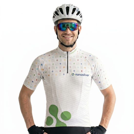 cyklodres nanosilver SPORTS white