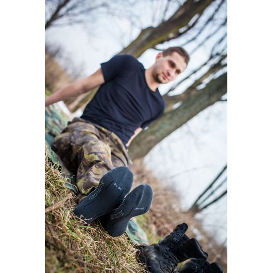Sportovní army ohrnovací ponožky se stříbrem