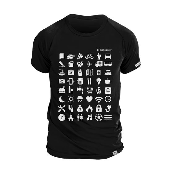 Pánské tričko nanosilver TRAVEL černá