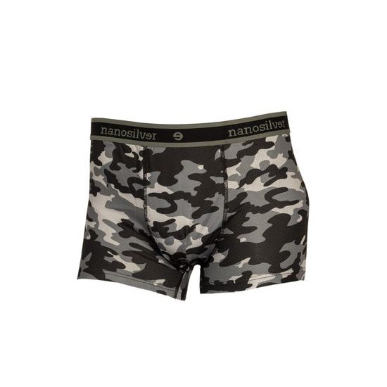 Termo boxerky nanosilver s gumou Camo /maskáč šedý