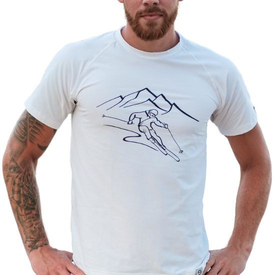 Pánské tričko nanosilver SKIER bílá
